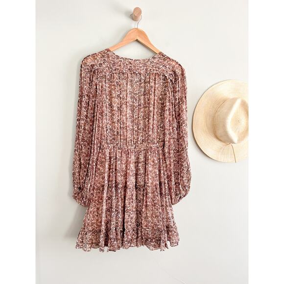 Ulla Johnson | Eleni Gardenia Floral Silk Mini Dress | Sz 2 - Picture 8 of 11